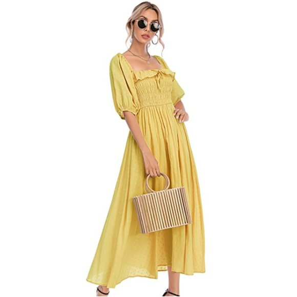 Women Summer Half Sleeve Cotton Ruffled Vintage - Picture 3 of 4